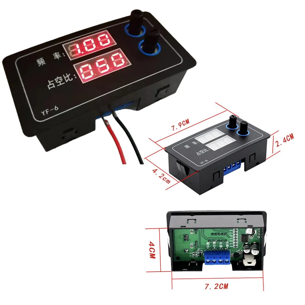 

Signal Generator PWM Square/Rectangular Wave DC 7-28V Pulse Frequency Duty Ratio Generator PWM Controller with Potentiometer