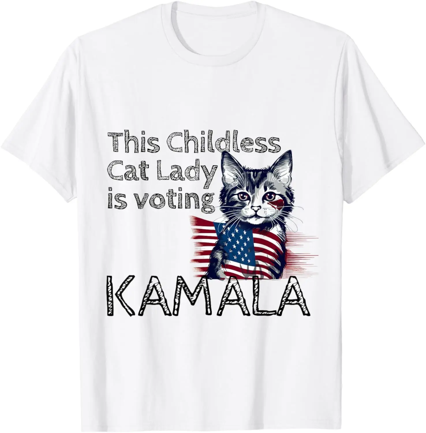 

Kamala Harris - This Crazy Cat Lady Is Voting Kamala T-Shirt S-5XL