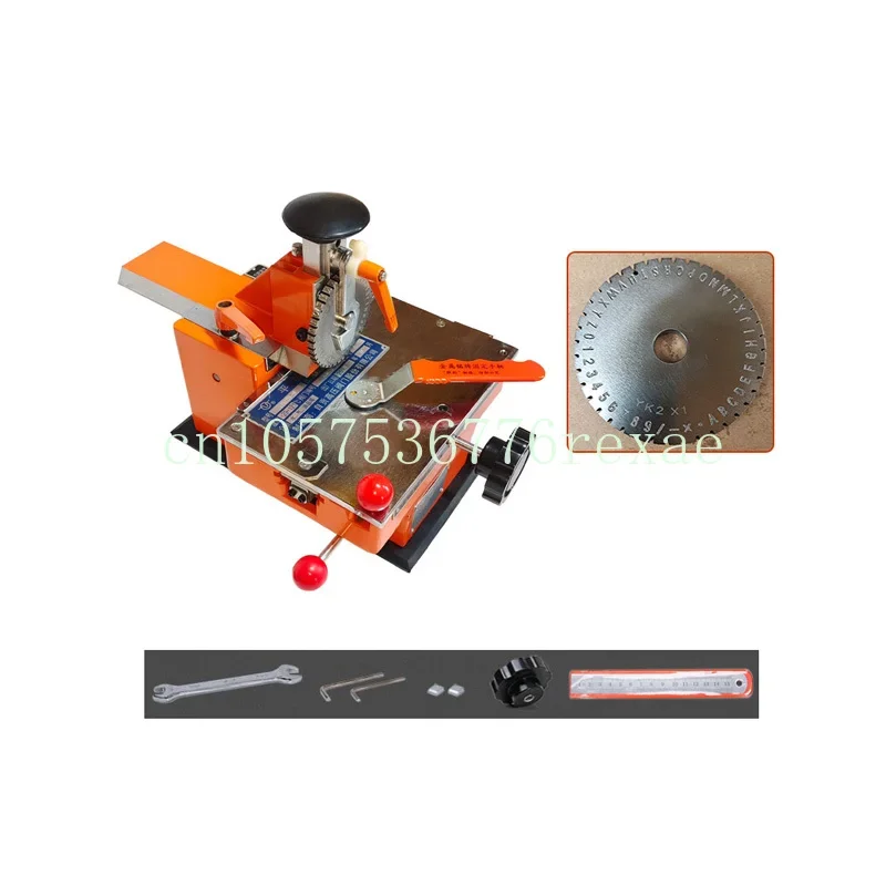 Nameplate Dog Tag ID Card Stamping Label Engraving Marking Semi-automatic Steel Embossing Machine Manual Metal Aluminum Alloy