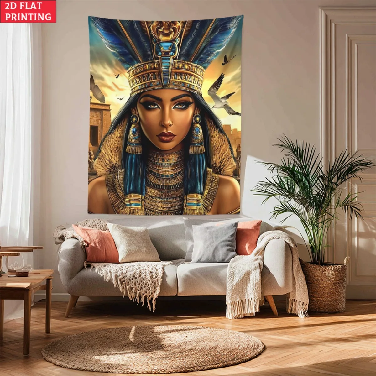 unframed Egyptian Queen Cleopatra Tapestry Ancient Pharaoh Art Wall Hanging Boho Decor For Living Room Bedroom Egyptian Theme De