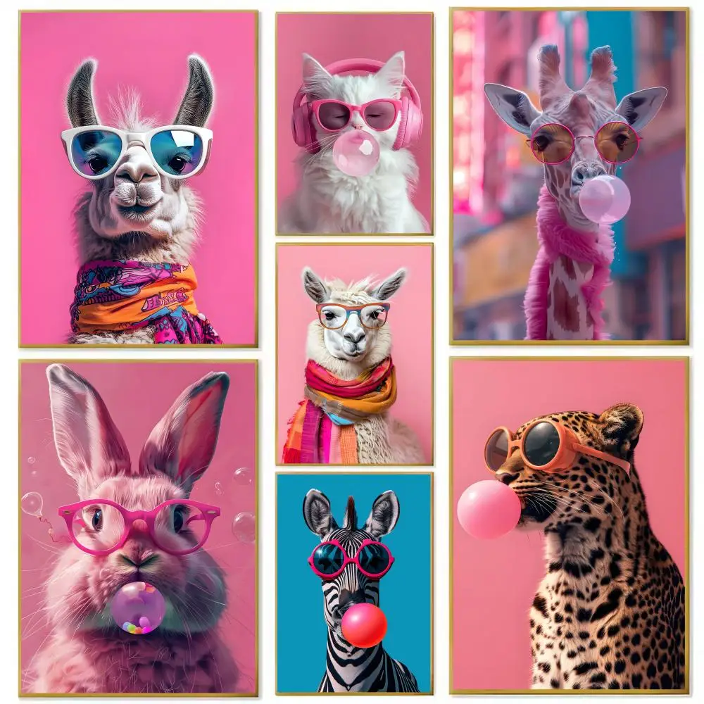 Tiermotiv Blasen-Design Tiger Poster Papierdruck Wohnzimmer Schlafzimmer Eingang Bar Café Kunstgemälde Dekoration
