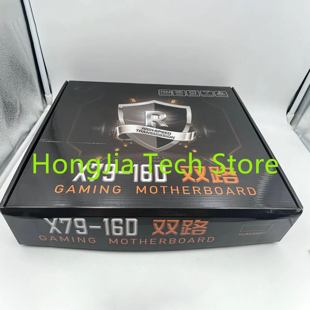 For Huananzhi Dual CPU Socket Motherboard LGA2011 DDR3 Video Output 2 Gigabit Ethernet Ports X79-16D