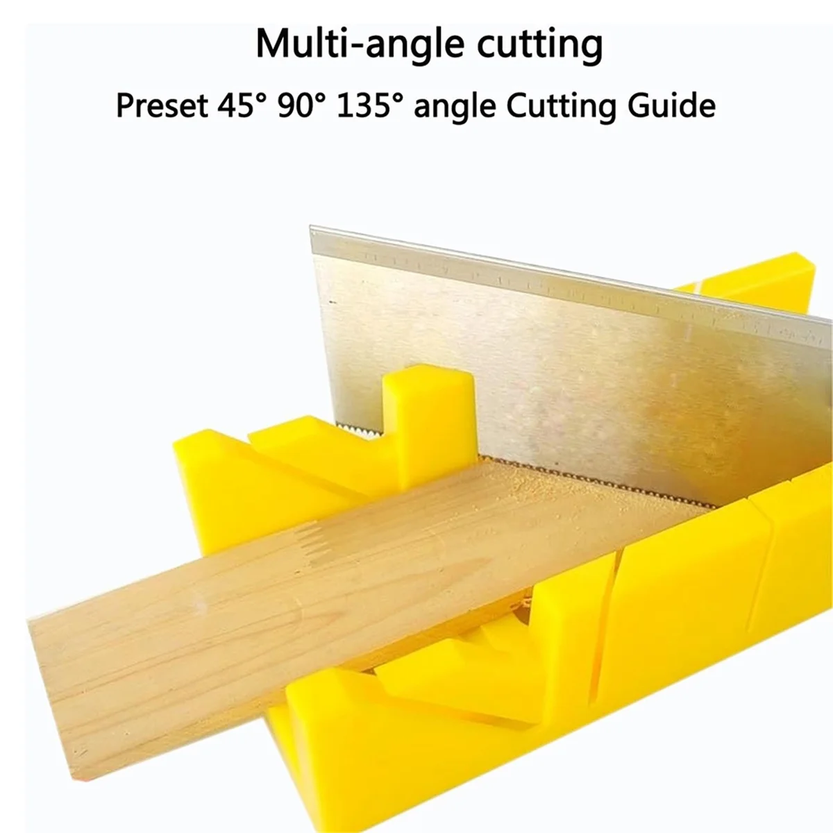 KEKA Miter Box 12 Inch, Miter Box with Ruler Graduation, 45 Degree, 135 Degree Preset Cutting Box