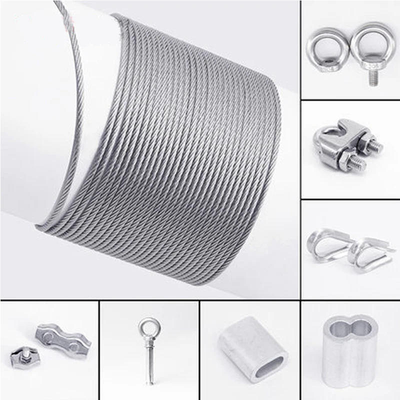 SS304 Sun shade Net Tarpaulin Installation Fittings Fix Accessories Expansion Screws Stainless Steel Rope Tensioner Hooks Parts