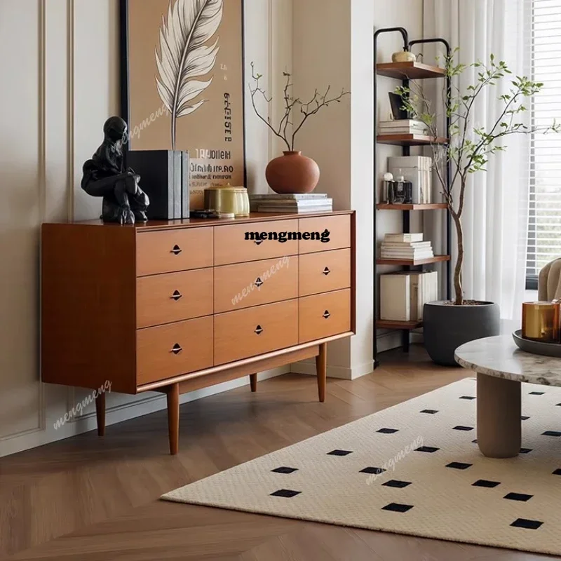 M138 Kitchen Drawer Sideboards Solid Wood Living Room Chest of Drawers Showcase Storage Locker Sideboards Home Medieval Furnitur
