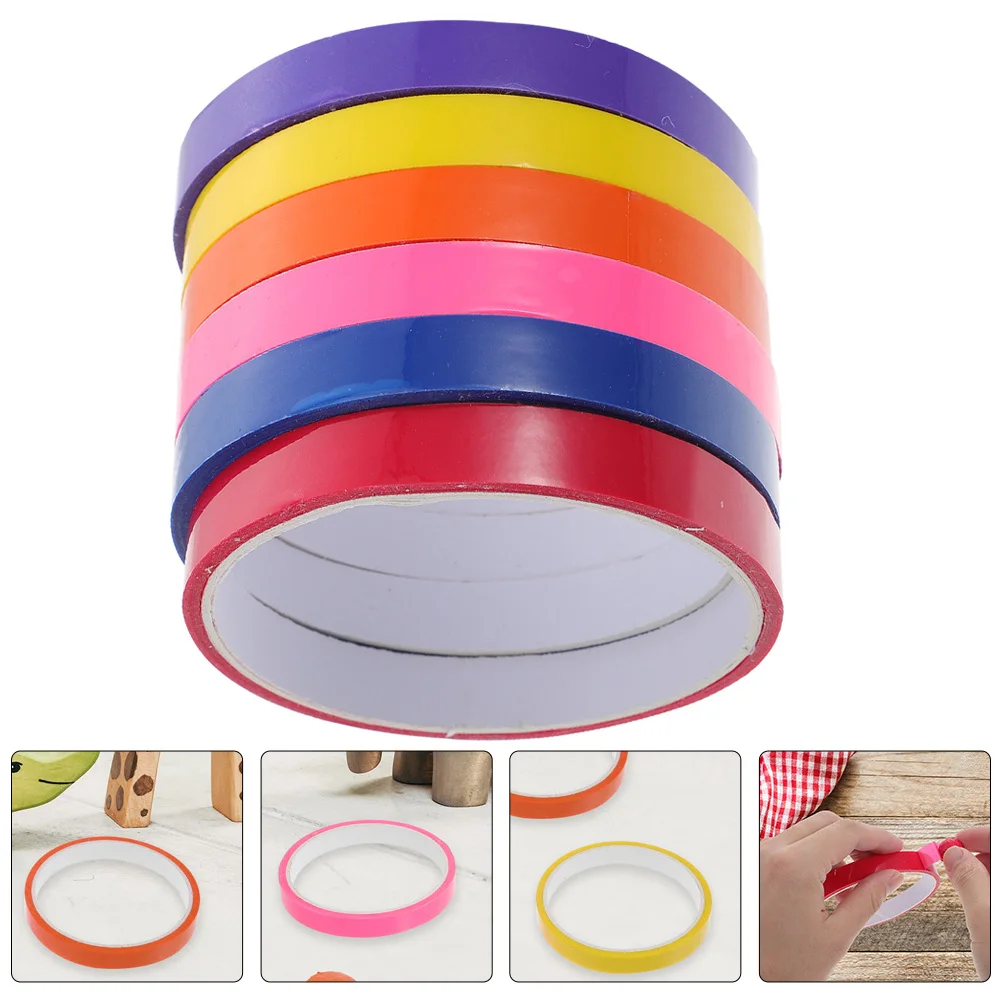 

6 Rolls Colored Tape Adhesive Ball Tapes Balls Decompression Plastic