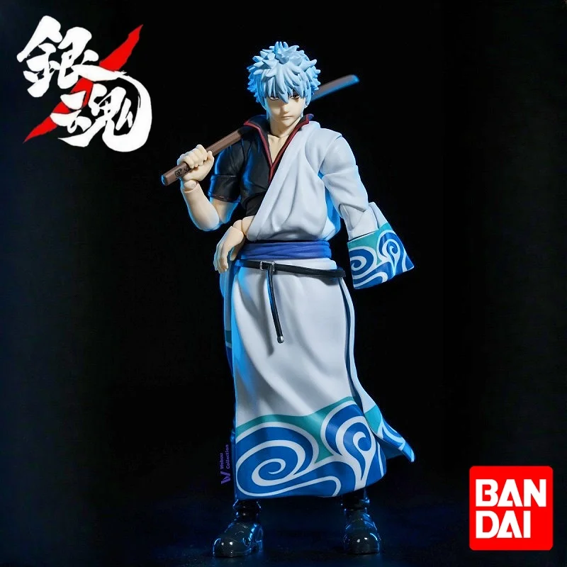 

In Stock Bandai SHFiguarts SAKATA GINTOKI Anime Figure Movable PVC Desktop Ornaments Cool Action Toy Festival Gift For Hobbyists