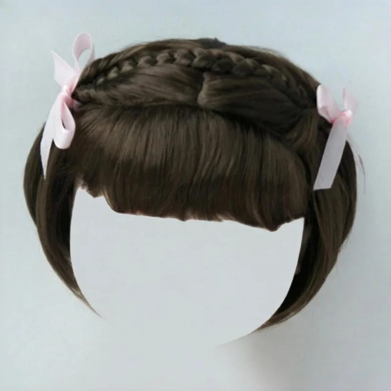 【JUSUNS】JD620 8-9inch  9-10inch Short Bobo cut with Braided Band synthetic mohair BJD wig  1/3 SD DOD Blythes Doll accessories