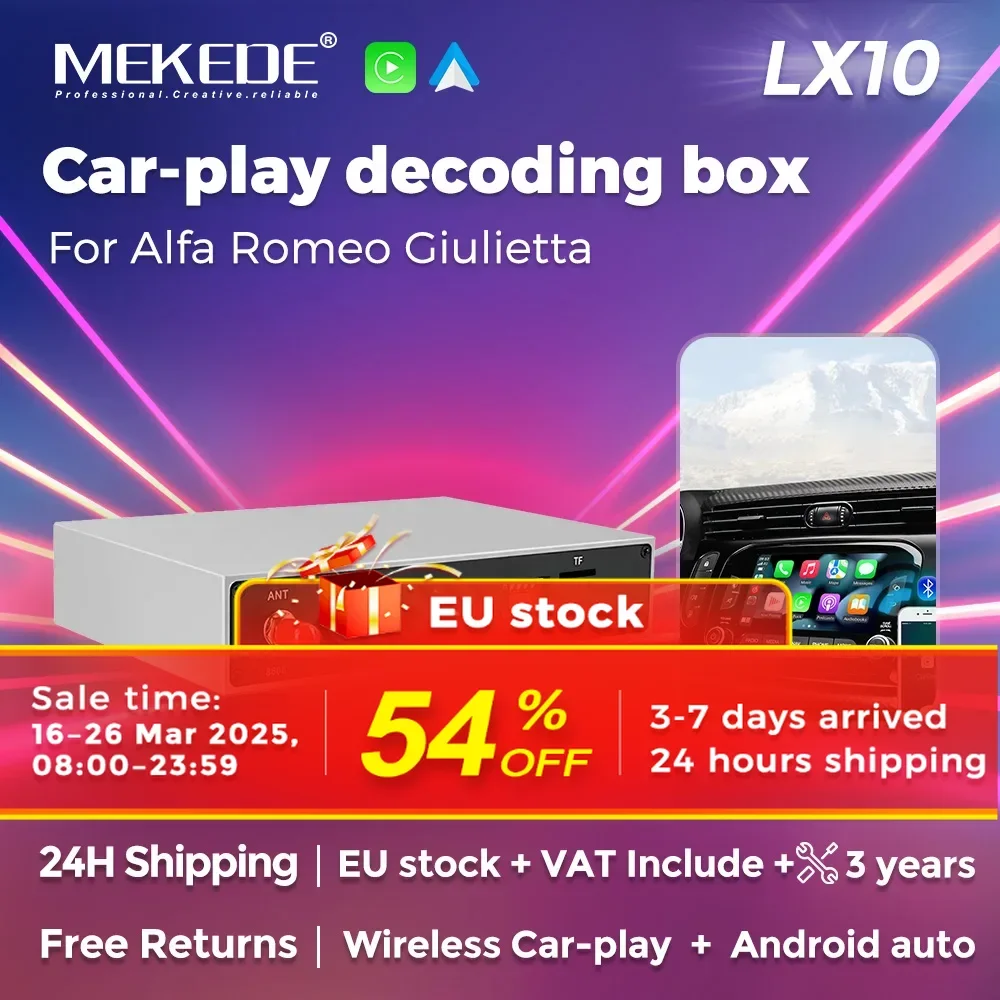 MEKEDE Mirror Lin-K Carplay decoding box For Alfa Romeo Giulietta Wireless carPlay Wireless Android Auto On-line map