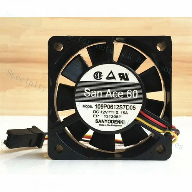 

A+ 1PC SANYO 109P0612S7D05 12V 0.15A 6015 6CM Server Cooling Fan