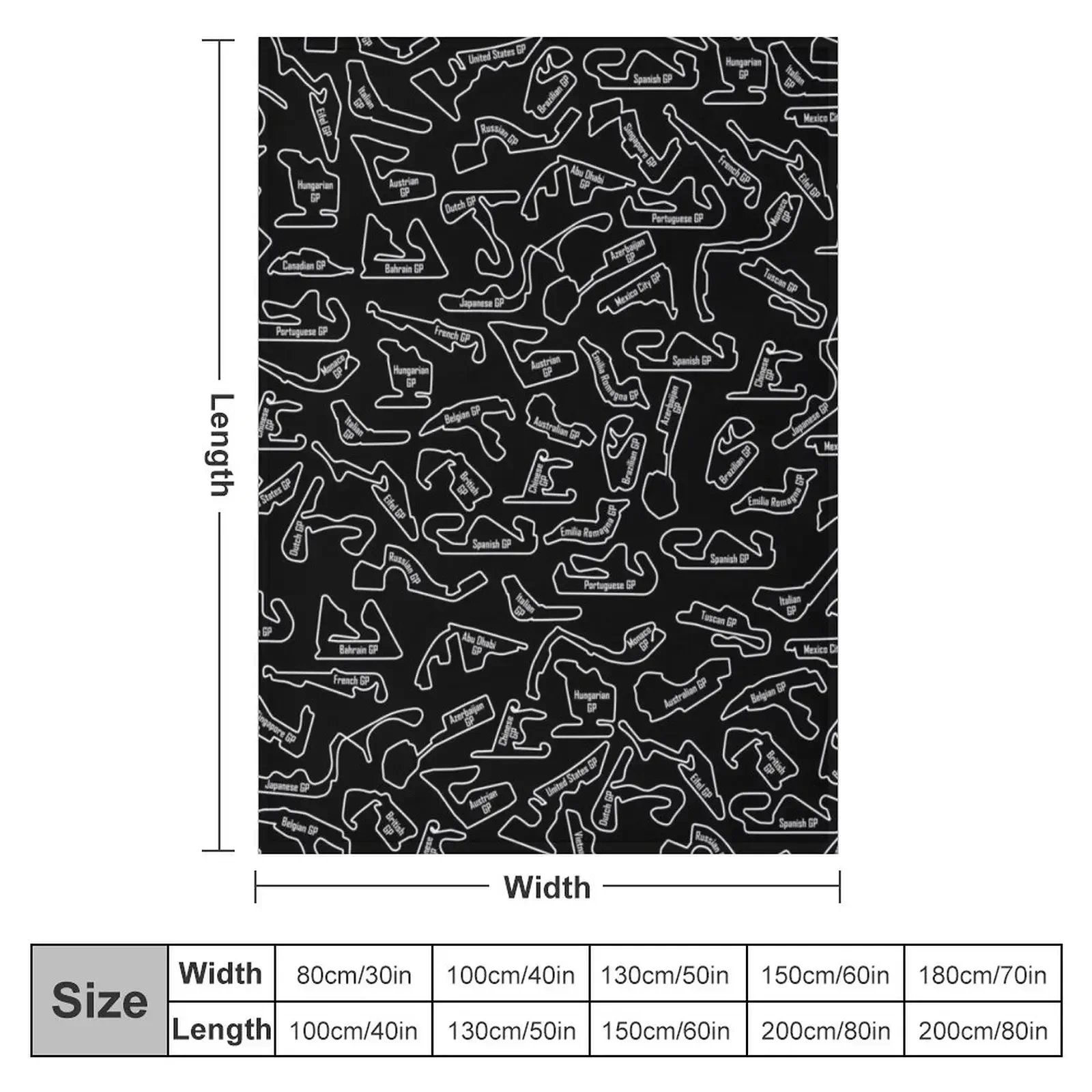 Race Circuits - Pattern Throw Blanket Sleeping Bag Hairy Moving for winter Travel Sofa Throw Blankets