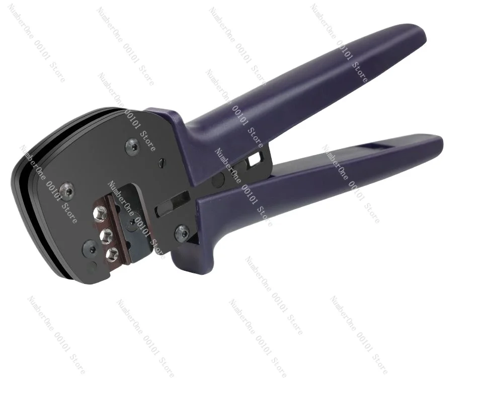 Heavy-duty starter terminal crimping pliers ratchet high-precision jaw four-sided crimping tool