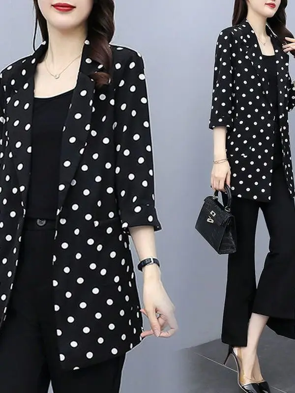 

Loose Fit Mid-Length Shirt Women's Seven-Quarter Sleeve Summer Fashionable Sun Protection Top High Waist Korean Style Jacket