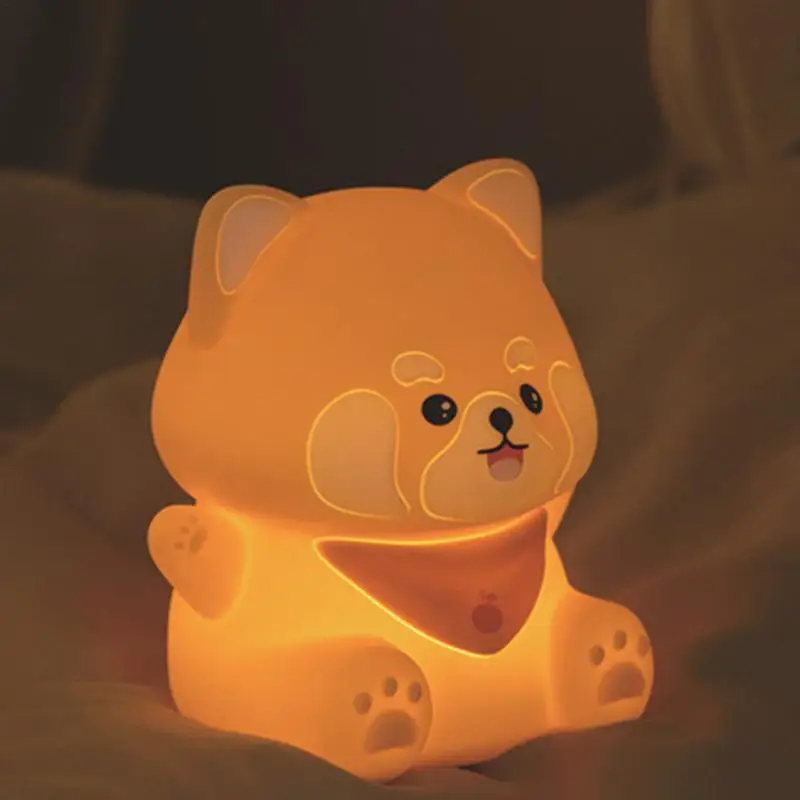Touch Night Light Animal Raccoon Design Led Animal Lights For Bedroom 2 Level Dimmable Bedroom Bedside Light Rechargeable Led