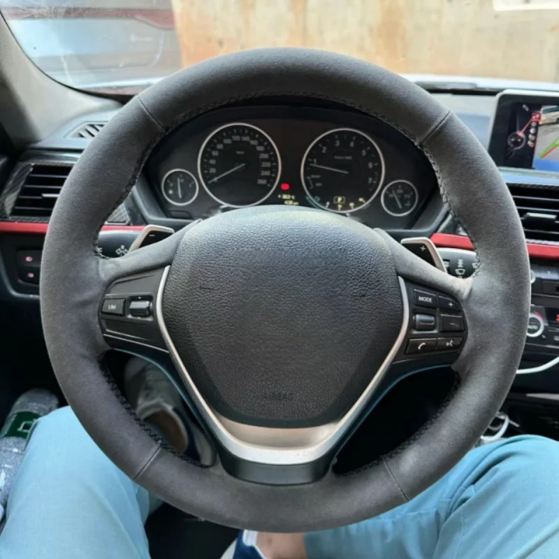 

Steering Wheel Cover Faux Leather For BMW F20 F45 F30 F31 F34 F32 228i 420i 430i 435i Braiding Cover For BMW Steering Wheel