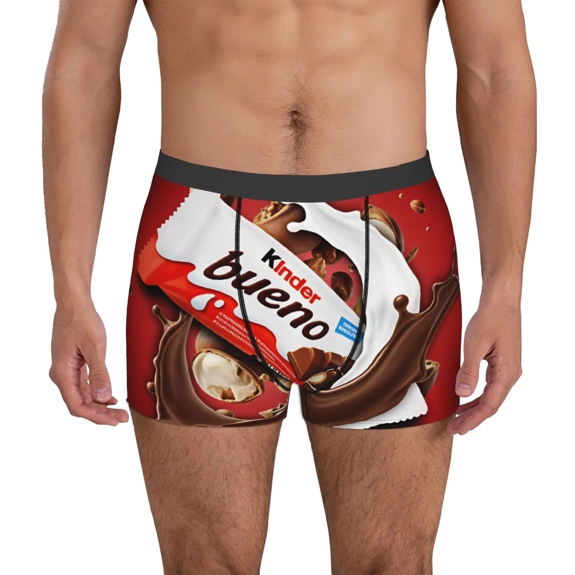 Calzoncillos tipo bóxer K-Kinder B-Bueno de chocolate para hombre, ropa interior, calzoncillos geniales