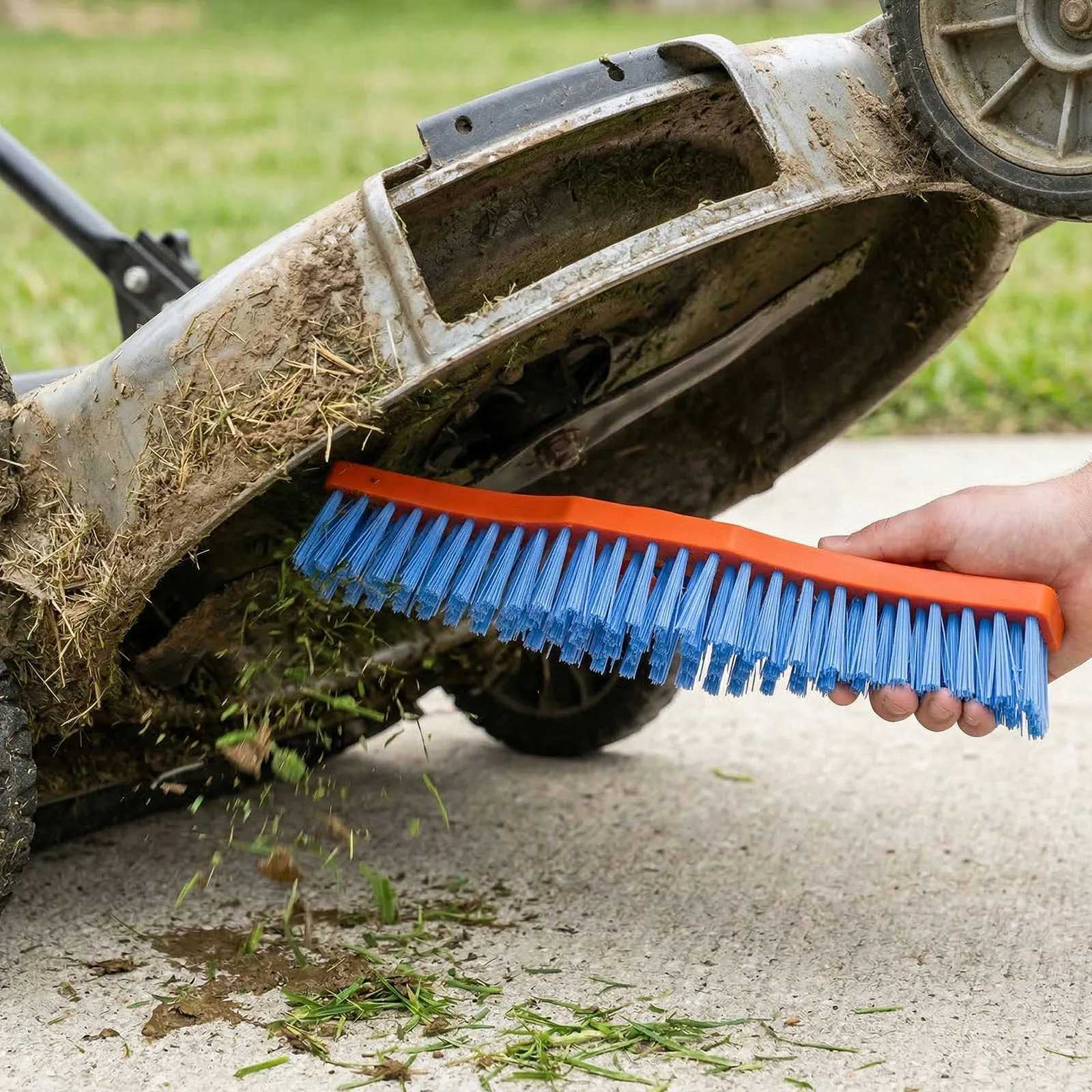 3T Design Lawn Mower Cleaning Brush Heavy Duty Efficient Weeding Brush Head Loose Soil Wire Brush Garden Tool Cleaning Accessory - view 5