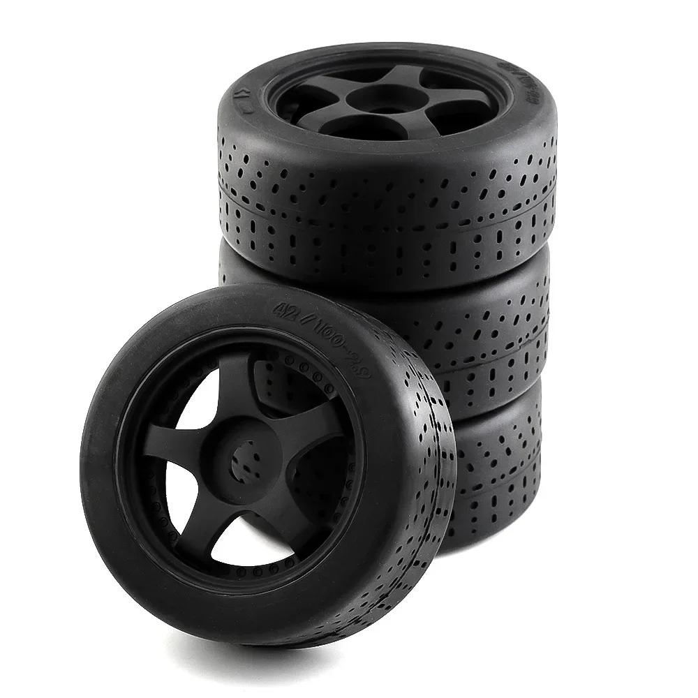 4pcs 5-Spoke 100x42mm 42/100 Tire Tyre 17mm Wheel Hex for Arrma 1/7 Infraction Felony Limitless RC Car Upgrade Parts