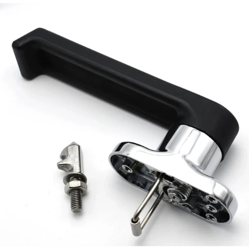 Hot Air Circulating Oven Door Handle with Lock, Collision Latch Handle for Commercial Steam Cabinet Freezer