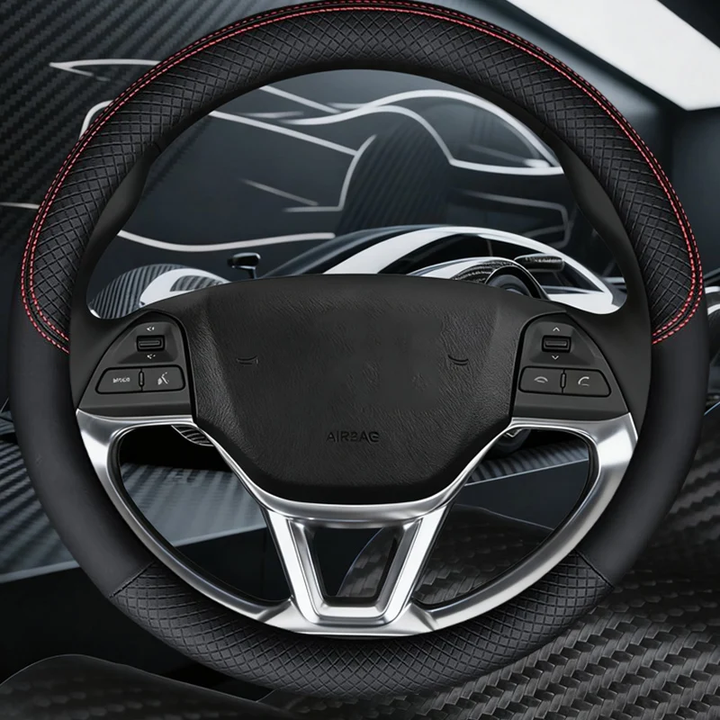 Car Steering Wheel Cover For Kia Morning 2011-2016 Picanto 2012-2015 Anti-Slip Fix Worn OEM Wheel