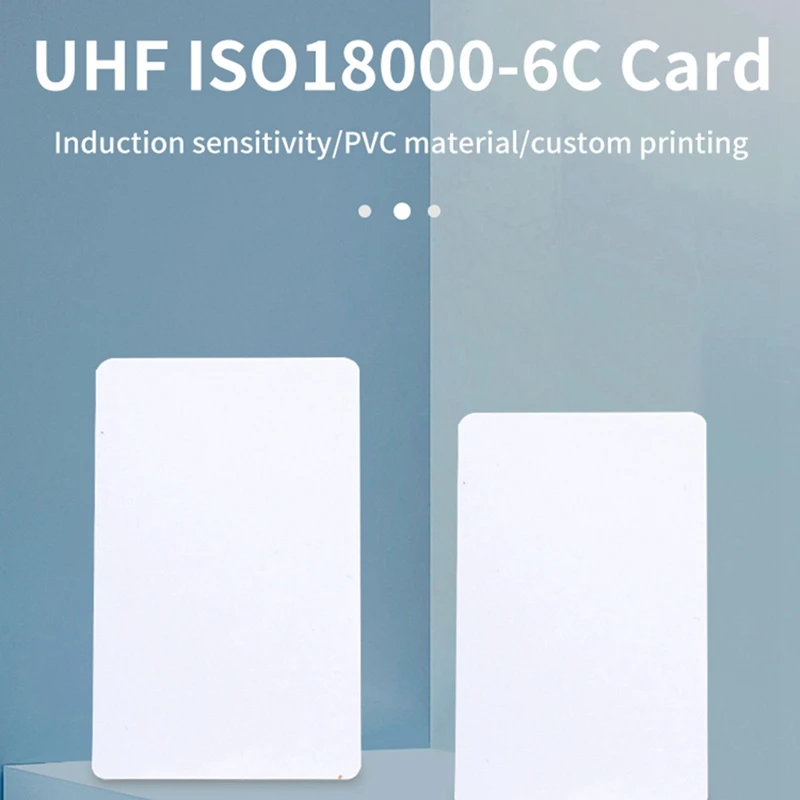 100 PCS UHF 860-960Mhz Long Read Range White Card Passive UHF RFID PVC Card Electronic Accessories For Access Management