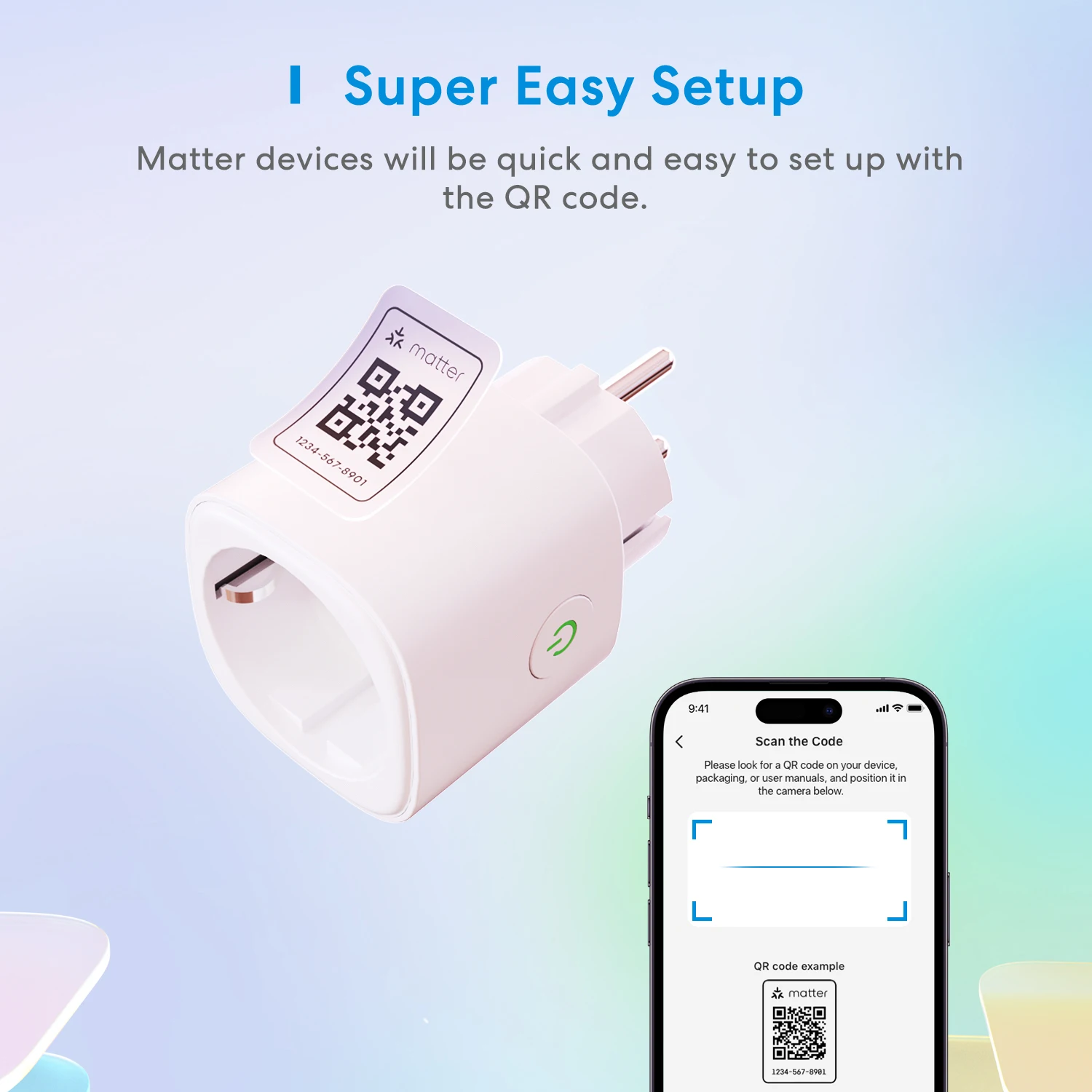 Meross Matter Smart Wi-Fi EU-Stecker mit Energiemonitorfunktion Funktion Funktioniert mit Apple Homekit Google Home Smartthings Alexa – Detail 8