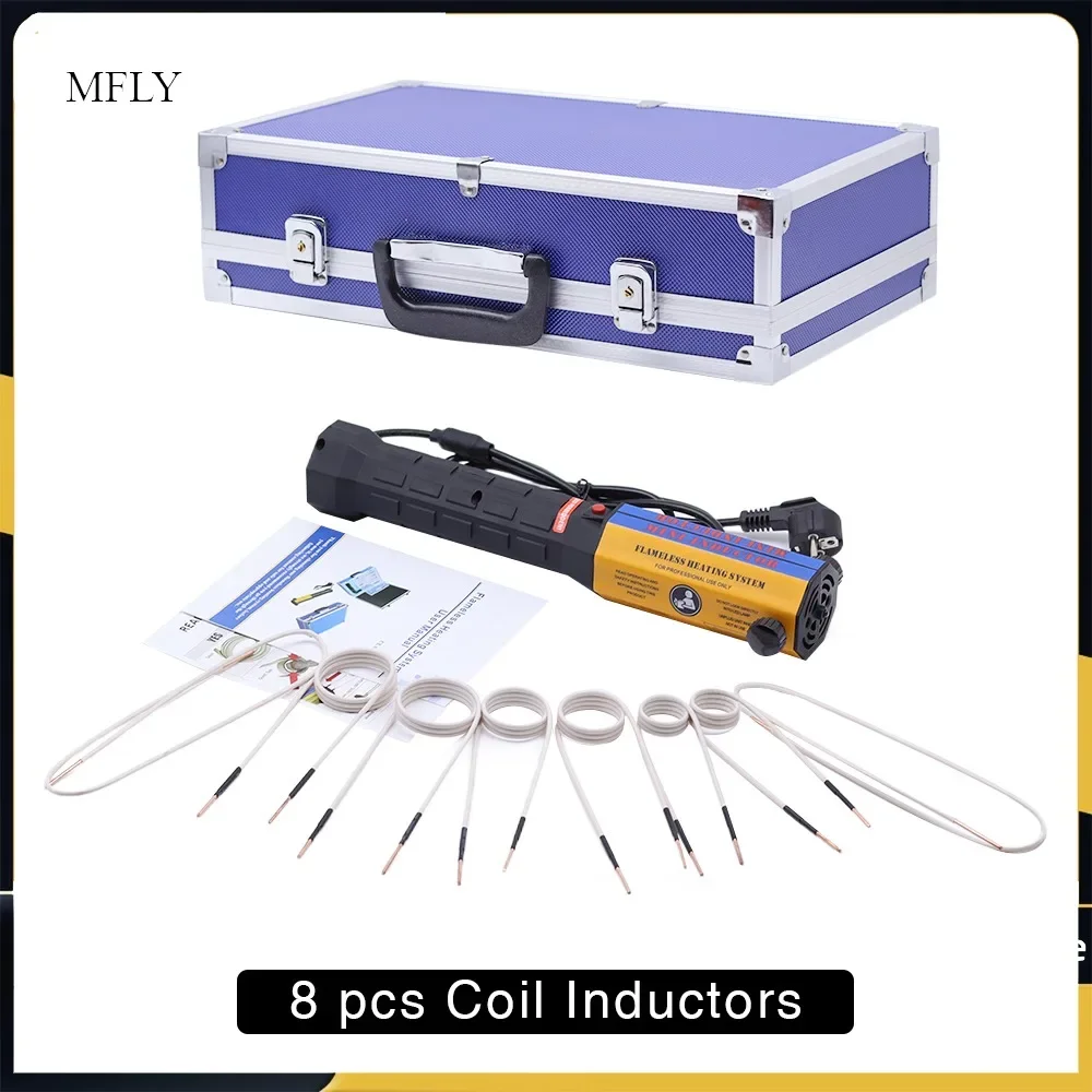 Magnetic Induction Heater 1000W Portable Flameless Induction Heater Machine 8 Coils Car Repair Tool Heater Kit  Machine110v 220v