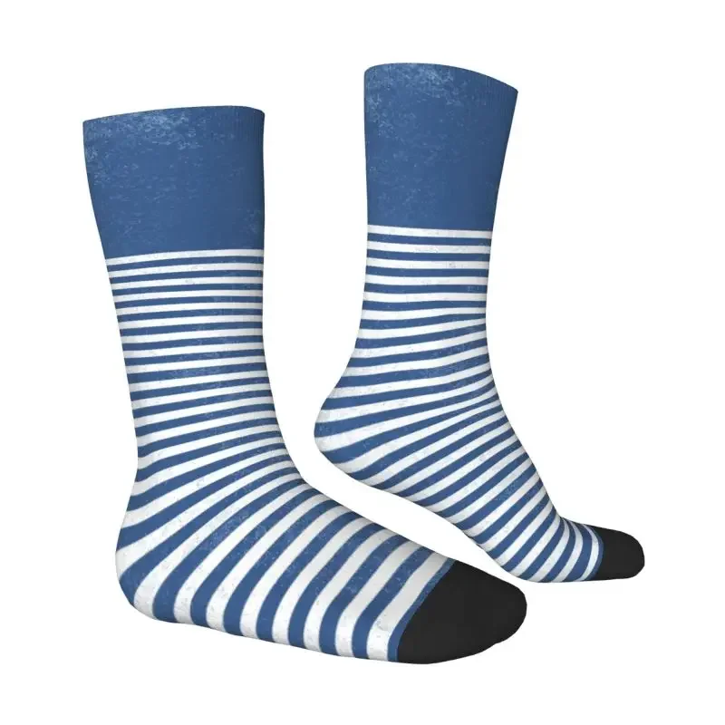 Cute Vintage Anchor For Regatta With Stripes Socks Women Male Men Breathable Funny Nautical Marine Basketball Sports Socks