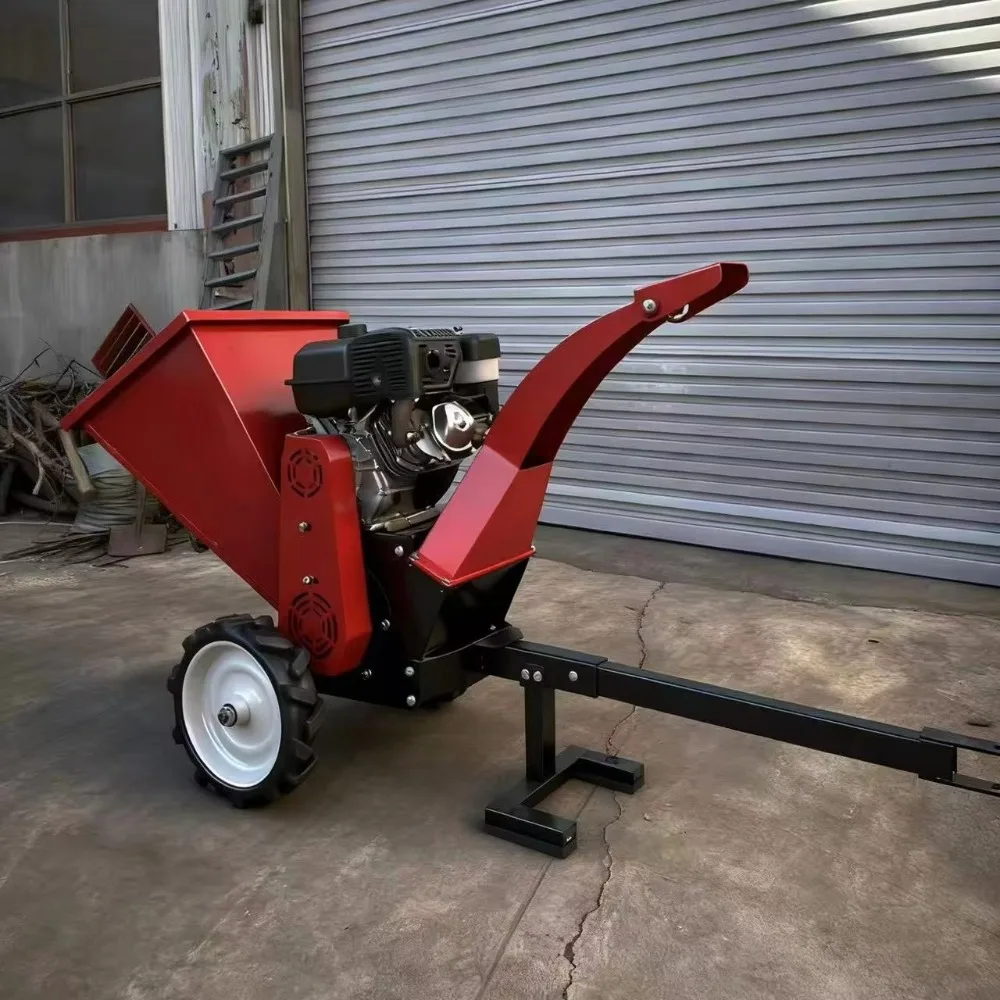 Portable Garden Branch Grinder Small Wood Grinder Equipped with Engine