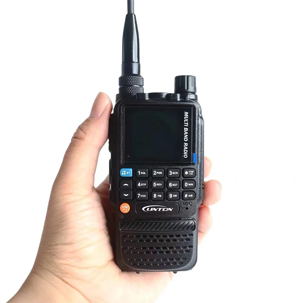 Imagem -02 - Lingtong-handheld Walkie Talkie Alta Potência Interfone Amador Menu de Suporte Inglês 9910 uv Multi Frequency Band 10w Novo