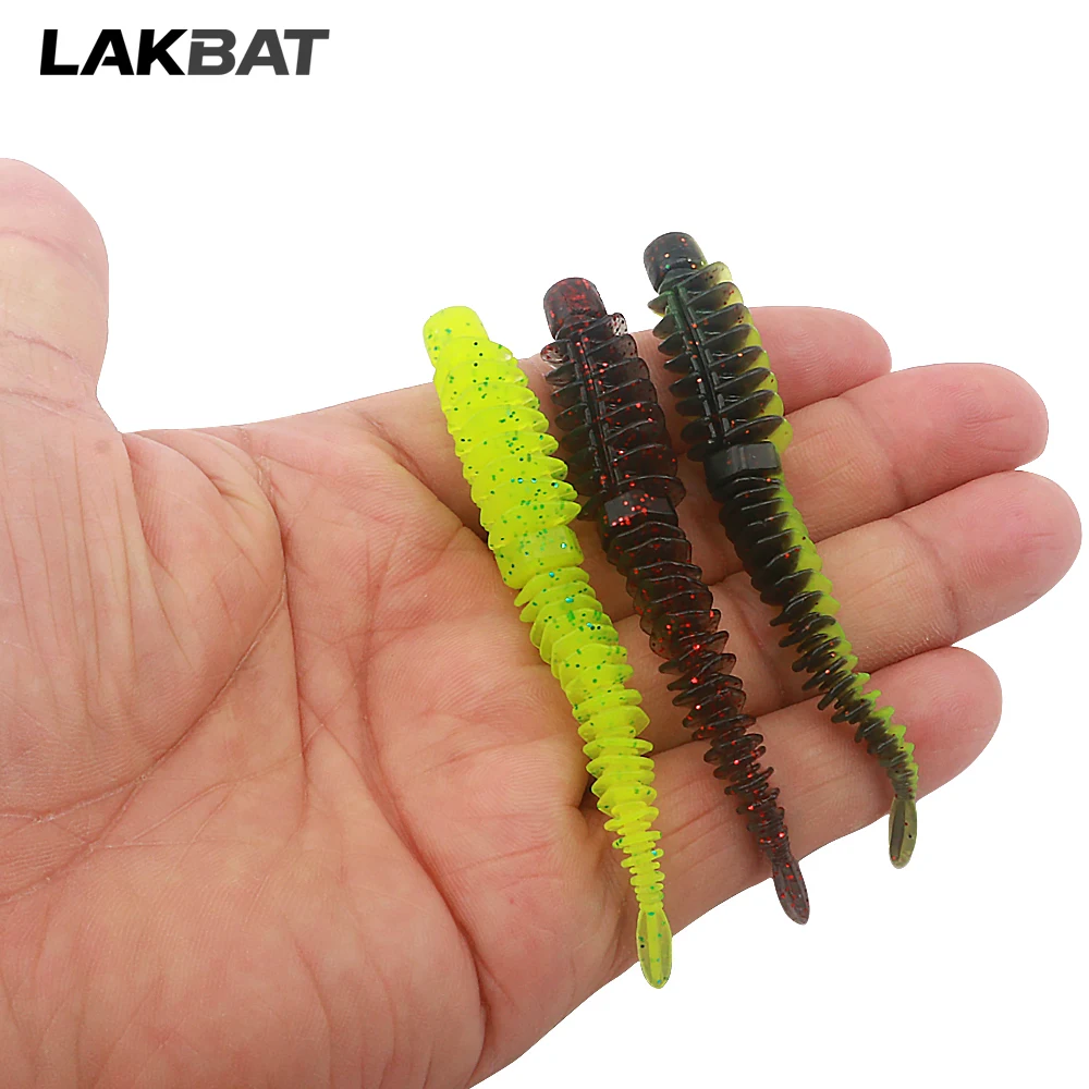 10 Stück Weiche Köder 6,5cm 7,5cm 8,5cm TPE Wurmköder mit Fischgeschmack Swimbait Crankbait Jig-Haken Karpfenangel-Zubehör Pesca-Ausrüstung – Detail 4