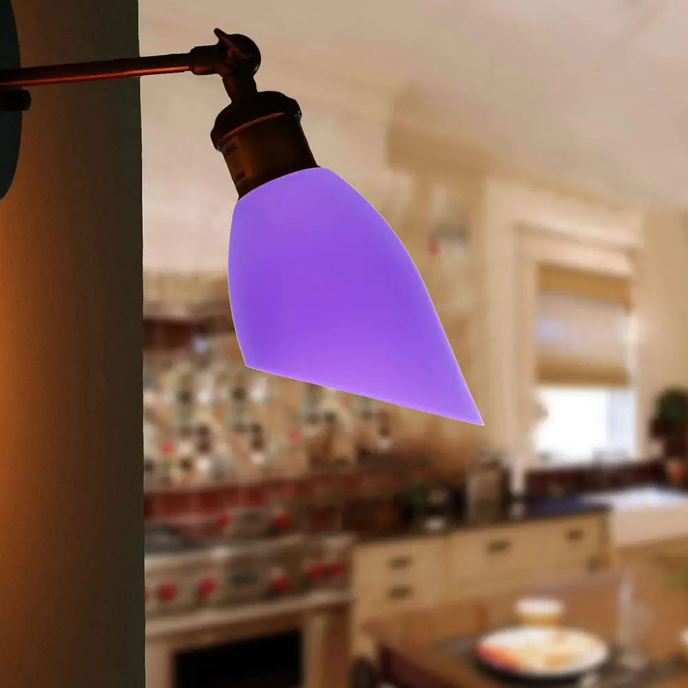 2Pcs Plastic Horseshoe Lampshade Inclined Head Simple Lamp Cover for Table Lamps Hanging Light Shade Small Lamp Shade