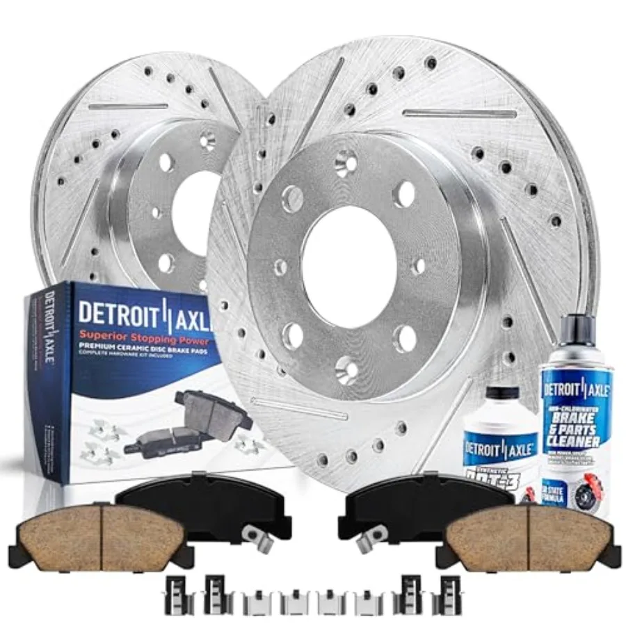 

Front Brake Kit for 1990-2000 Honda Civic 1992-1999 Drilled Slotted Rotors Ceramic Pads 9.45 Inch Replacement