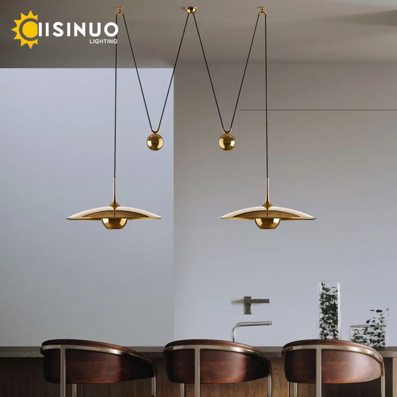 Imagem -02 - Altura Ajustável Led Pendant Light Ufo Minimalista Iluminação Pendente de Elevação para Sala de Jantar em Casa