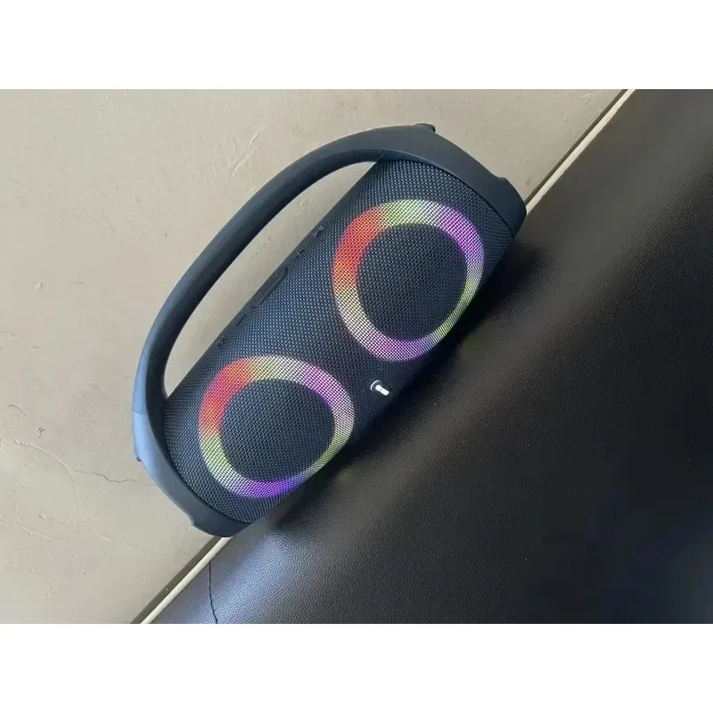 2025 جديد سمّاعات بلوتوث المحمولة RGB ضوء ملون مقاوم للماء مضخم صوت لاسلكي 360 ستيريو المحيطي TWS FM Boombox #6