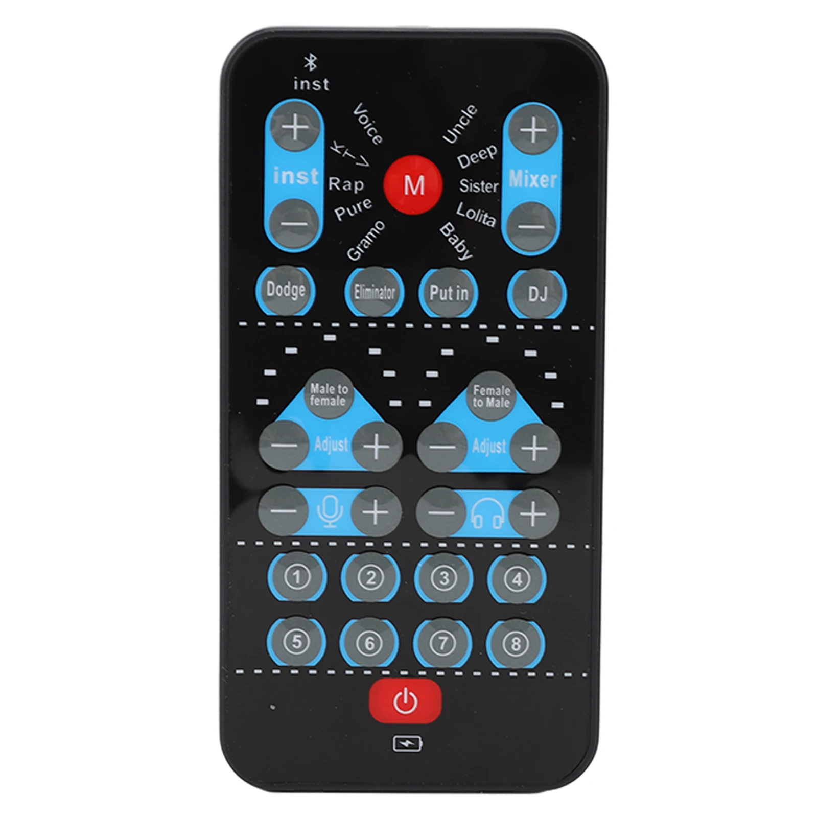 

Mini Voice Changer Portable 8 Sound Effects Support Multi Languages Beautification Handheld Sound Card for Mobile Phone Computer