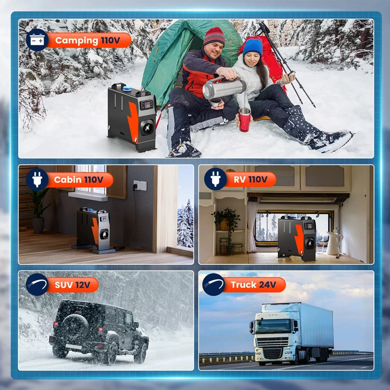 RV 12 فولت 2kw الديزل المقصورة الديزل سخانات وقوف السيارات الهوائية لشاحنة قارب قافلة سيارة RV #3