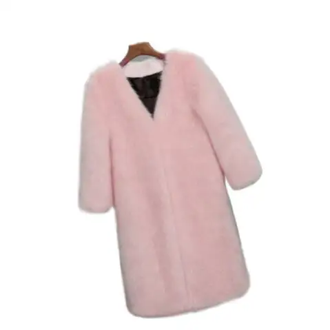 2025 vêtements pour femmes mi-long fausse fourrure de renard manteau de fourrure hiver nouveau 1205