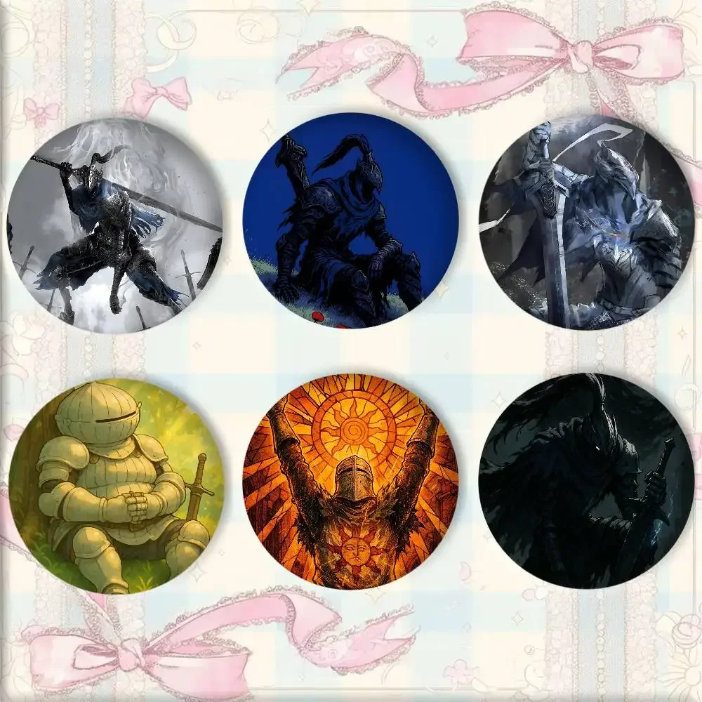 Cool Game D-Dark S-Souls 3 Anime Badges Round Cosplay Pin Bag Decor Fans Collect Friends Gifts Brooch Souvenir