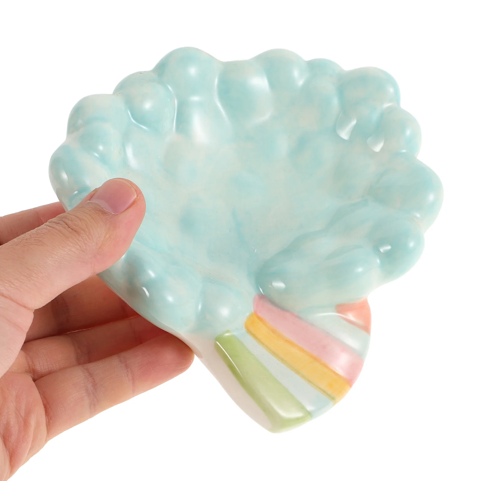 صينية الغرور للحمام، صواني لطيفة للديكور على شكل سحابة، حاوية مجوهرات، طبق حلية، طبق من السيراميك