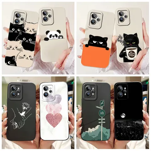 For Realme GT2 Pro 5G Case GT 2 Cover Cute Love Heart Silicone Soft Phone Cases For Realme GT Neo2 Bumper RealmeGT Neo 3T Fundas