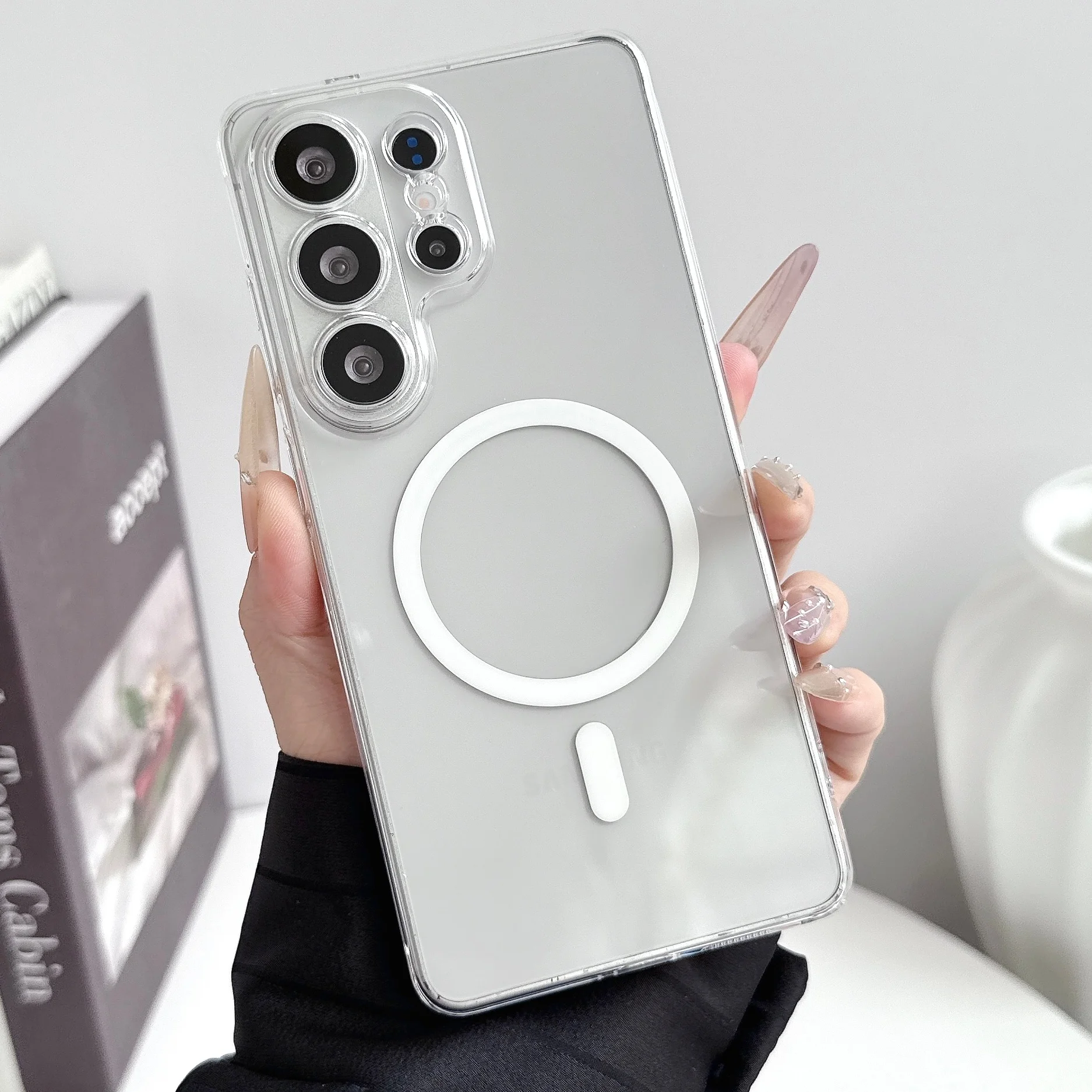 Transparent Magnetic Cover Funda For Samsung Galaxy S26 Ultr
