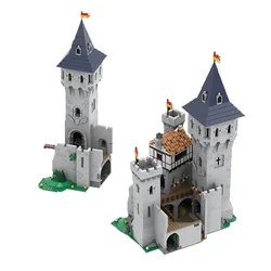 Castle Series Low Courtyard Model MOC Building Blocks - Creative Assembly Set - Perfect Holiday Gift for Architecture Enthusiast
