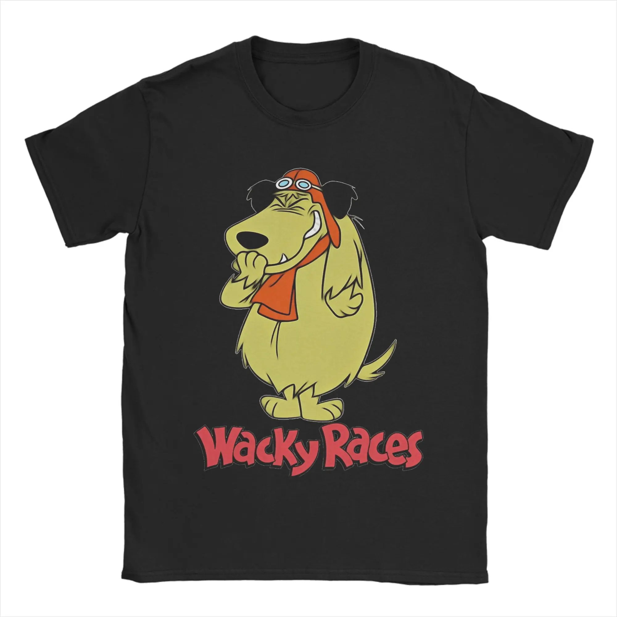 

Cartoon Movie Wacky Races Cotton T Shirt For Men Beach Vintage T Shirts O-Neck Harajuku Tees Plus Size Loose Tops