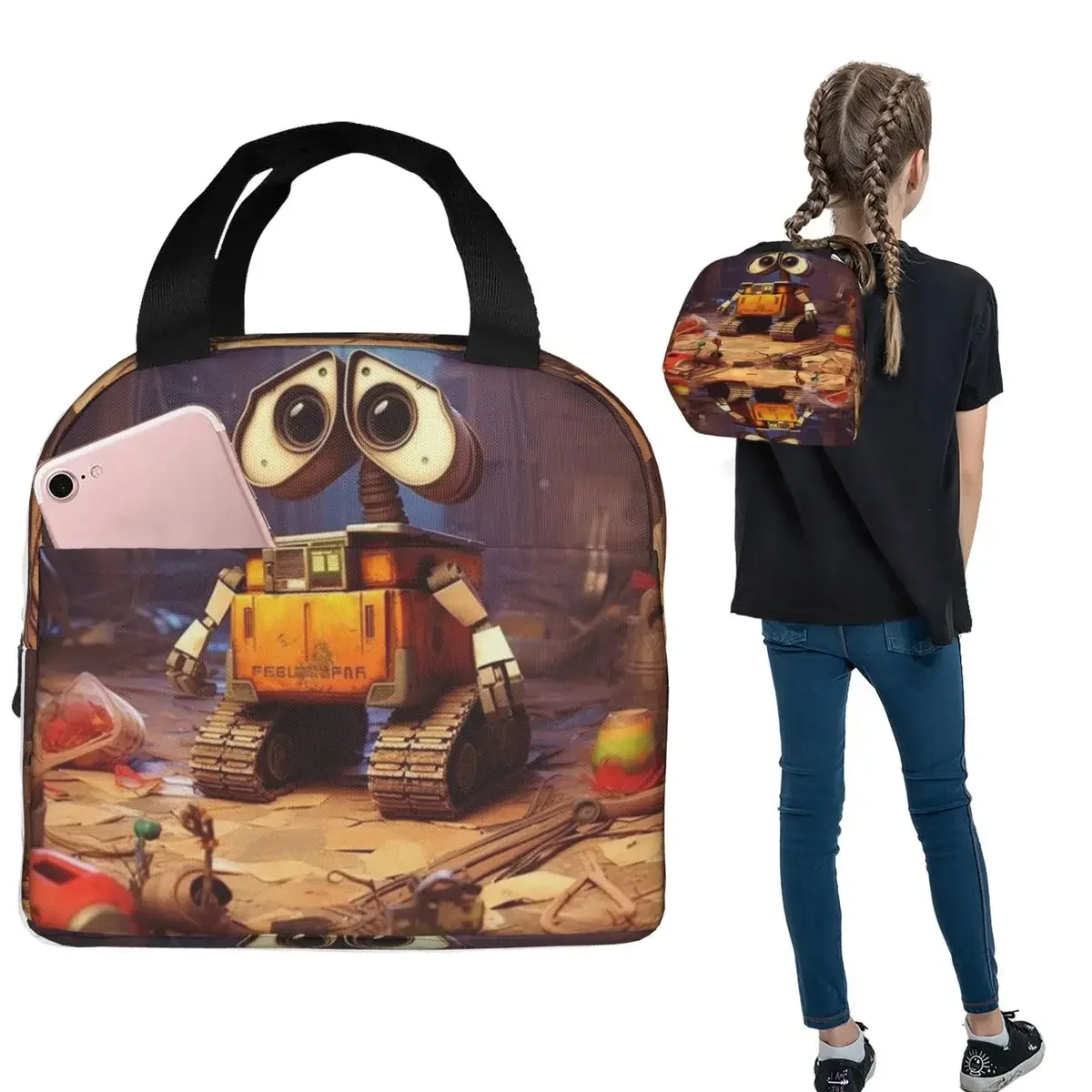 

Термосумка для обедов Walle Movie Cartoon для женщин и детей, герметичная, для еды, термосумка-тоут