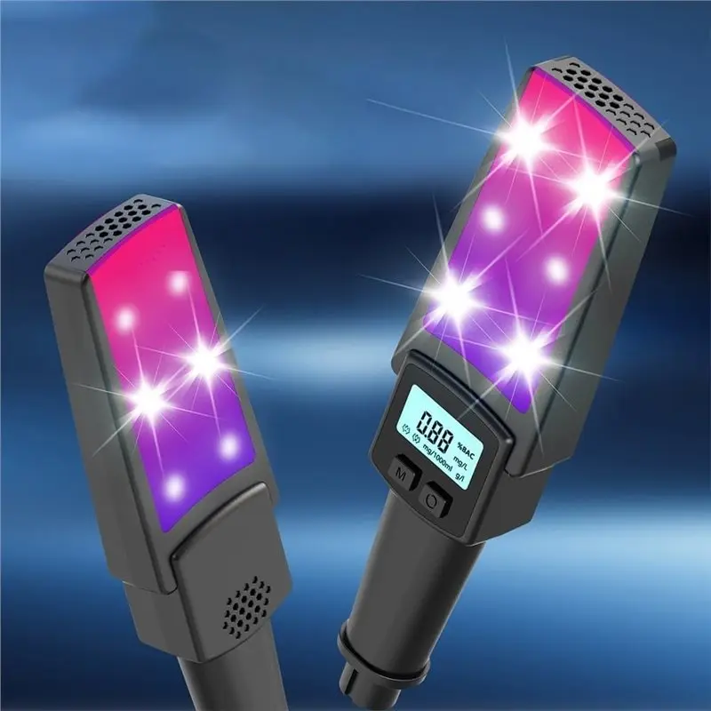Portable Alcohol Tester With Sound Alert, LCD Display And Trace Detection, Non Contact Design For Nighttime Safety-AT36