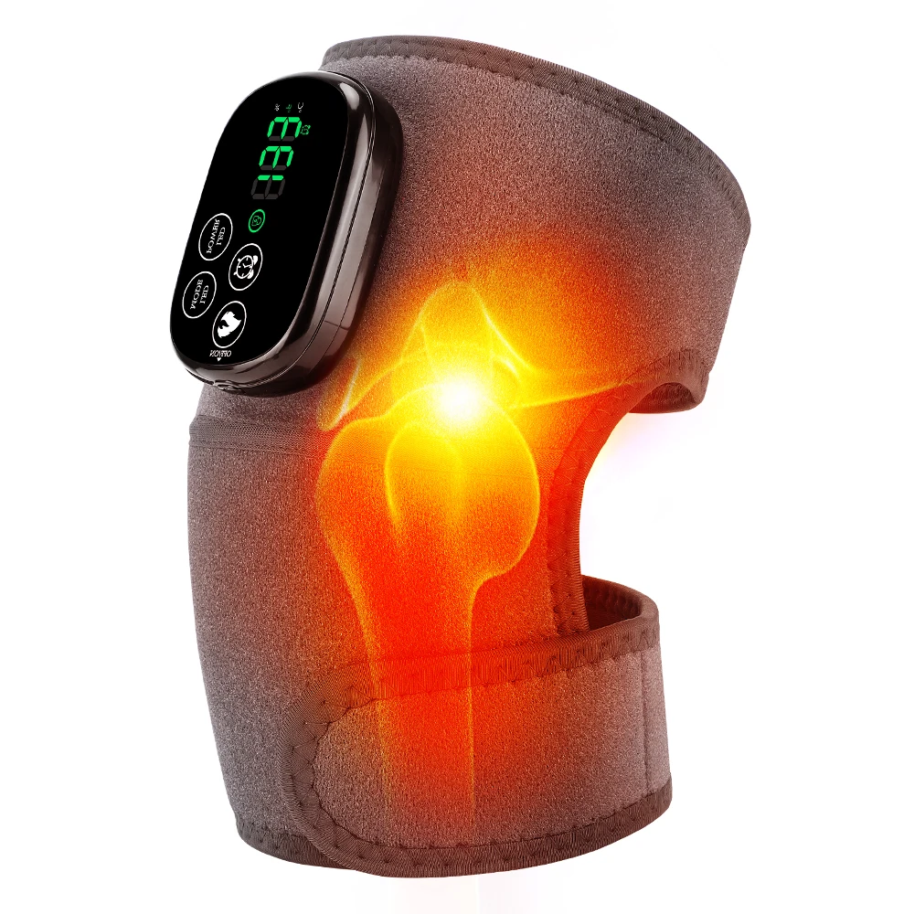 

Red Light Therapy Knee Pad 660nm 850nm 3 Modes 4 Heat Levels LED Brace for Knee Shoulder Elbow Portable USB Rechargeable Timer
