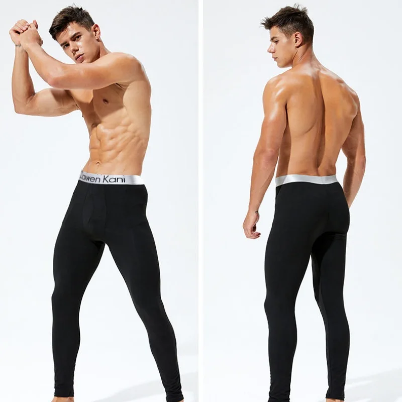 Winter Men Thermal Underwear Man Fleece Leggings Tights Warm Long Pants Thermo Compression Pants Bottoms Tights Male Clothes 2XL