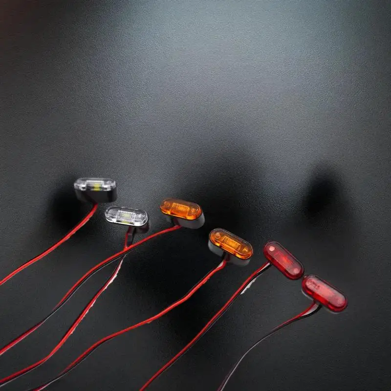 Trx4 D90 D110 Rc4wd Scx10 90046 TAMIYA 90053 1/10 1/14 RC 자동차 LED 경고등 프로필 라이트 1세트