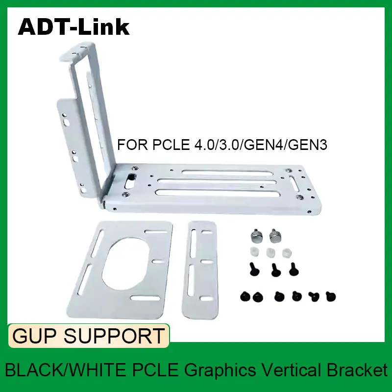 New Riser PCI-E X16 ATX Graphics Card Vertical Mounting Bracket Kit, GPU Holder+GEN4 PCIE 4.0/3.0 16X Riser Extender Cable 200MM